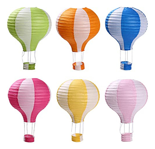 Conjunto De Lanternas De Papel De Balão De Ar Quente Para De