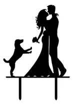 Comprar Cake Topper Adorno Torta - Boda Casamiento Pareja + Mascota