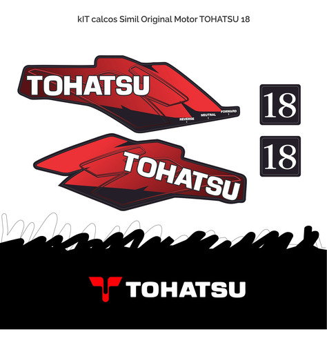 Calcos Simil Original Motor Tohatsu 18