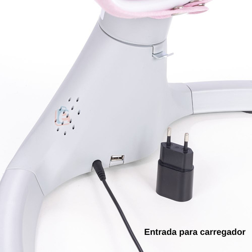 Baby Style Cadeira de balanço para bebês descanso automatico Rosa Liso