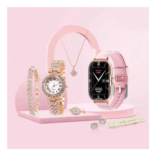 Smart Watch Reloj Y Set 7 En 1 De Joyería A58 Plus