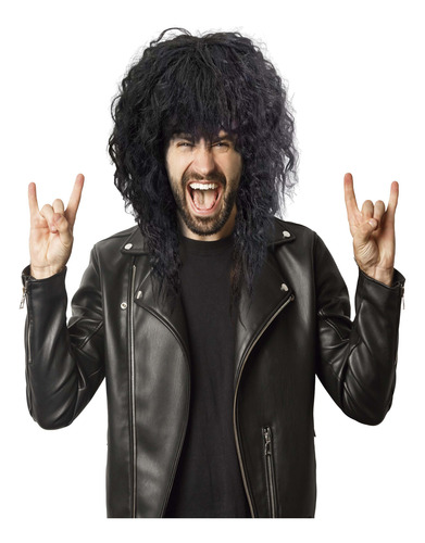 Peluca De Slash Guitarrista Famoso De Rock Cosplay Slash