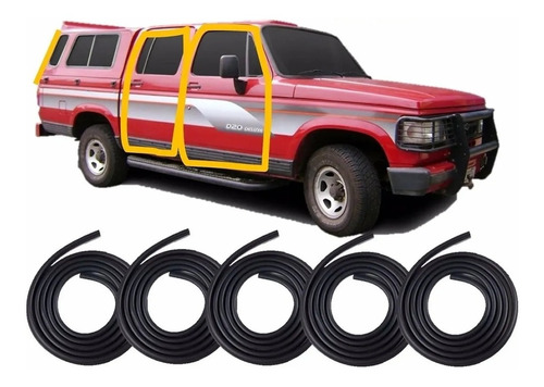 Kit Borrachas 4 Portas E Mala A20 C20 D20 Veraneio Bonanza