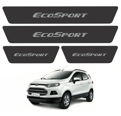 Kit Adesivos Soleira Preto Rugoso Para Ford Ecosport 20743