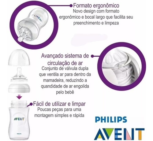 Mamadeira Avent Pétala 260ml Personalizada Com Nome