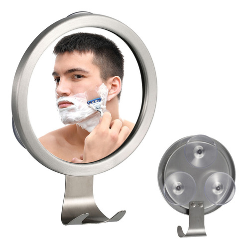 Jjl Espejo De Baño Antivaho Con Ventosa Y Gancho Para