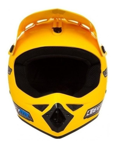 Capacete Motocross Pro Tork Liberty Mx + Óculos Amarelo Desenho Solid Tamanho do capacete 58