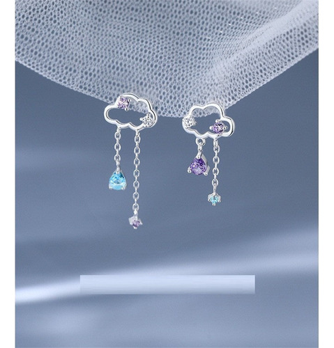 Pendientes Asimétricos Arete Con Forma De Nube Hueca Para Mu