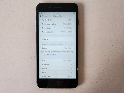 Imagen 8 de 9 de iPhone 8 Plus 64gb Bateria Al 77% Sin Accesorios - Leer