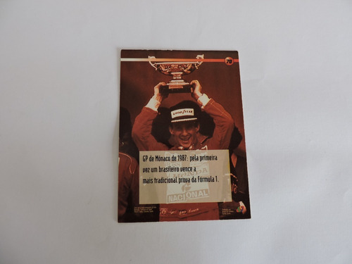 Card Ayrton Senna Editora Multi F1 Card 70