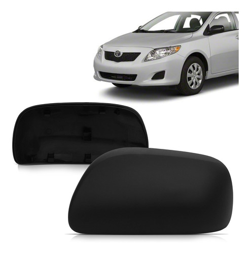 Capa Retrovisor Corolla 08 09 2010 2011 2012 2013 2014 Preto