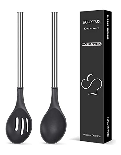 Juego De 2 Cucharas De Cocina De Silicona, Juego De Cucharas