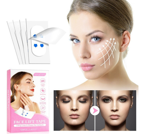 2×fita Elevação Facial T, Fita Adesiva Invisível, Maquiagem
