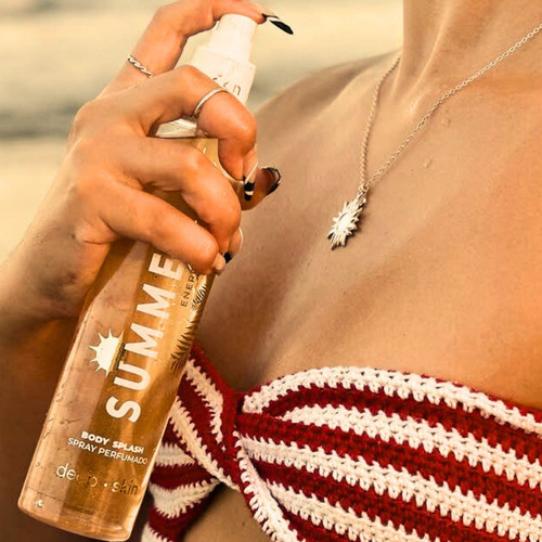 Kit Summer Vibes | Body Splashs | Summer Energizante + Breeze Refrescante | Fragrância Leve E Energizante Com Glow Dourado | Deep Skin