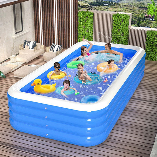Alberca Inflable Grandes Piscinas Rectangular Azul