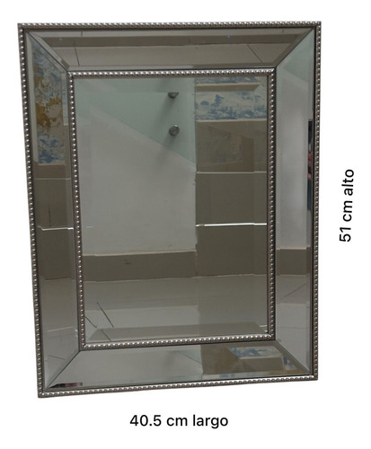 Espejo Decorativo Rectangular Plateado Plateado (Usado)