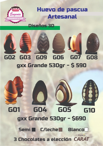 Huevo De Pascua Chocolate - N12 De 170 Grs - Semi Amargo