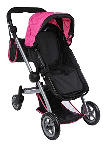 Carriola Para Muñeca Con Ruedas Giratorias, Negro Marca Pyle