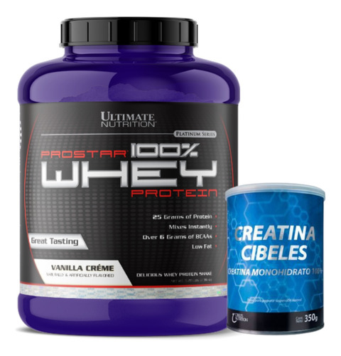 Whey Protein Prostar 5lb Vainilla+creatina Cibeles 350 Combo