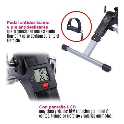 Pedales Mini Bicicleta Rehabilitacion Y Ejercicios Plegable