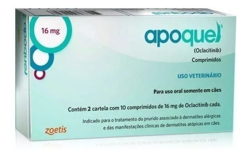 Imagem 1 de 2 de Apoquel 16 Mg Original Caixa 20 Comprimidos