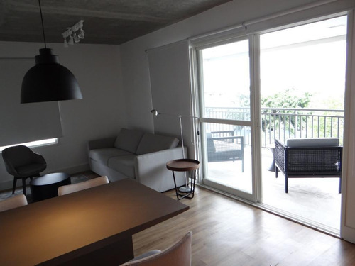 Imagem 1 de 23 de Lindo Apartamento, 61m2, 01 Dormitorio Com Suite E Lavabo, Sacada Envidracada, Vista Para Ponte Estaiada. Totalmente Mobiliado Com Cama, Eletodomestic - Ap15256