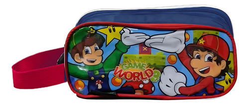 Estojo Escolar Meninos Infantil Duplo Game Wold