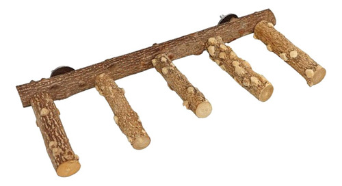 Percha De Madera Para Pájaros, Jaula Para Escalar