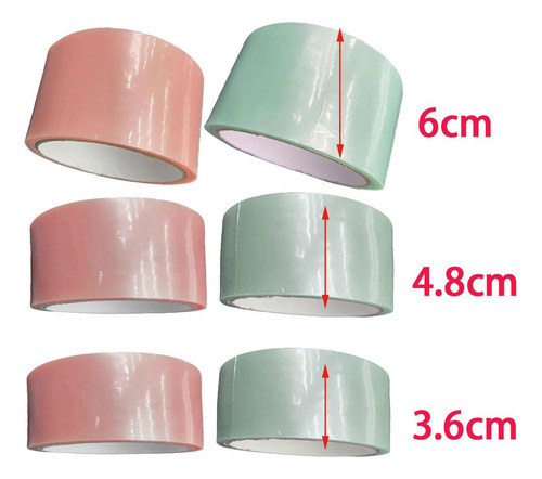 6 Uds Cintas De Bolas Adhesivas Adorno Juguetes Rosa