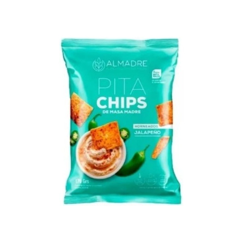 Snack De Masa Madre Pita Chips Almadre Jalapeño 170gr