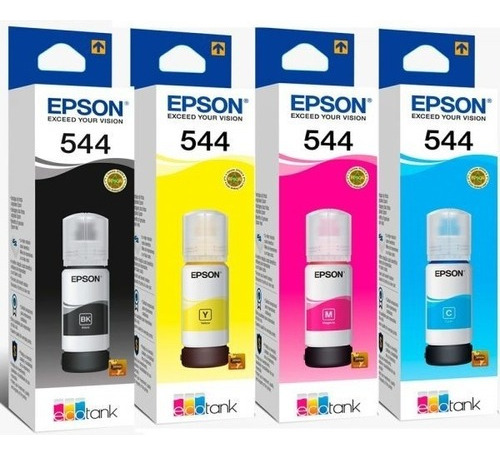 Combo Epson 544 Tinta P/ L3210 L3250 L3110 L3150 L3160 L5190