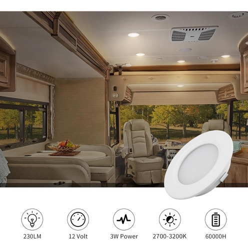 Plafon Led Spot Bote Integral De 9 W, 12 Cm De Diámetro 4pcs