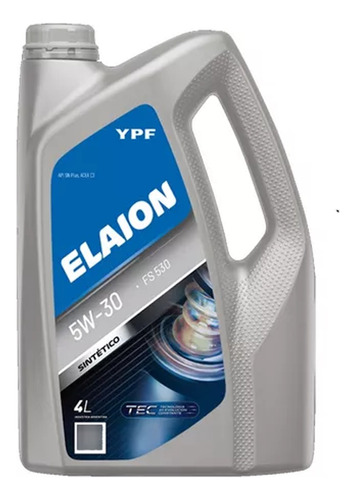 Aceite Ypf Elaion Fs 5w30 Sintetico 4 Litro