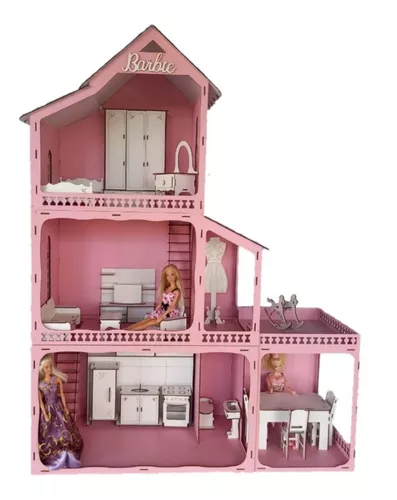 Casa Barbie Mdf Grande 1m