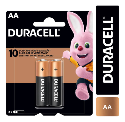 Pila Alcalina Duracell Tamaño Blíster Aa X2