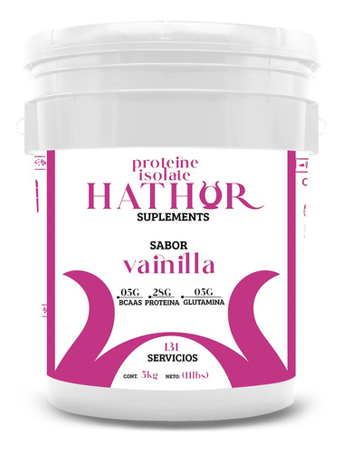 Proteína Whey Hidrolizada Isolate Hathor 5kg Varios Sabores Vainilla