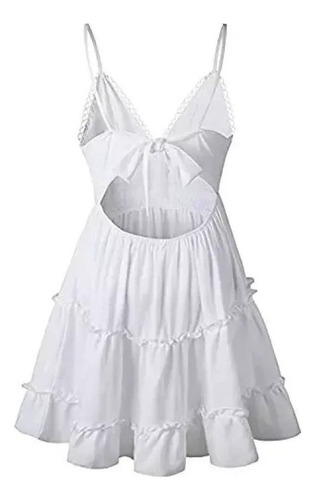 Vestido Cruzado Con Tirantes Sueltos Súper Ligero Para Mujer