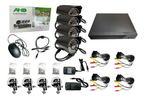 Cctv Kit Dvr 4 Canales + 4 Cámaras Seguridad Hd