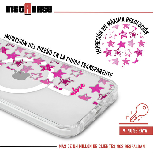 Funda Para iPhone Magsafe Estrellas Personalizada Tu Nombre