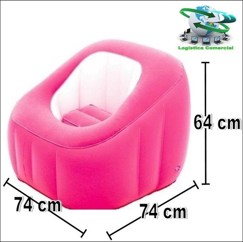 Imagen 5 de 8 de Silla Sillon Inflale Comfort Quest Cubo Bestway 75046