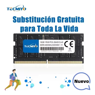 Memoria Ram Tecmiyo Ddr5 4800mhz Sodimm 16gb Para Laptop