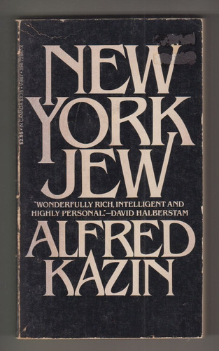 1979 Alfred Kazin New York Jew En Ingles Autobiografia Raro