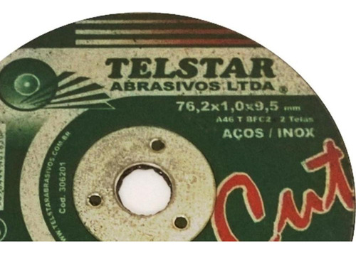 Disco Inox Telstar 3 X 1,0mm X 3/8 306201 - Kit C/5