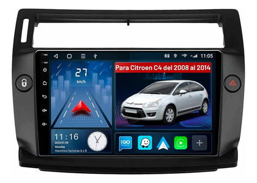 Stereo Android 12 Gps Citroen C4 2gb+32gb+carplay Bt 