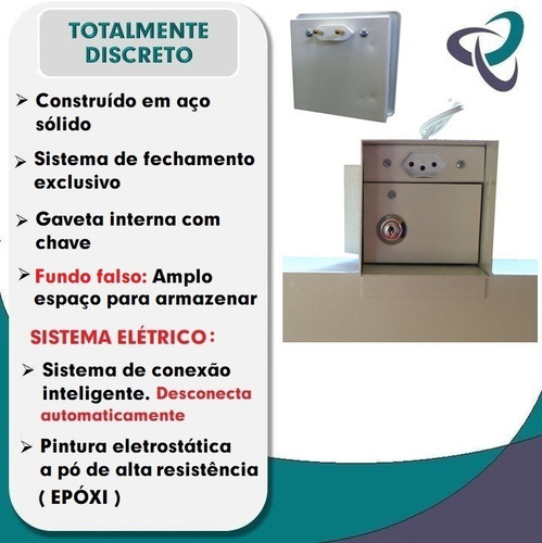 Imagem 3 de 10 de Cofre Para Armas Edição De Luxo. Cofre Tomada Invisível