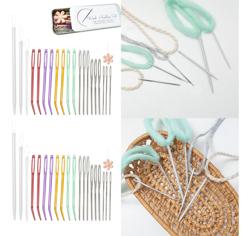 Conjunto De Agulhas De Tricô Para Costura, Incluindo 8 Agulh