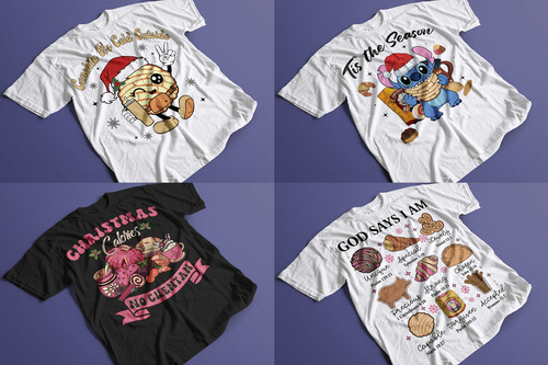 28 Diseños Digitales Navidad Chocolate&pan Png Sublimar Dtf