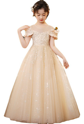 Vestido De Princesa Para Niña, Hilo Esponjoso, Estilo Prince