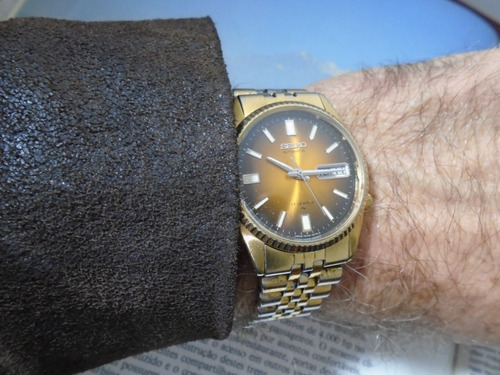 Seiko Folhado Ouro Amtigo Ref 7009 3110 Automático