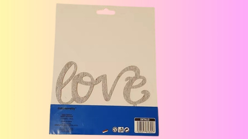 Cake Topper Love Color Plata